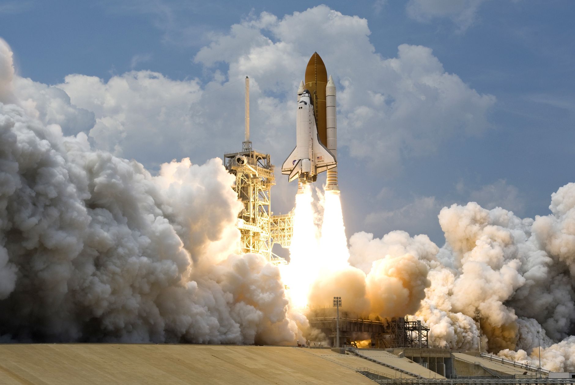 Space Shuttle Discovery lifts off from Kennedy Space Center on its maiden voyage