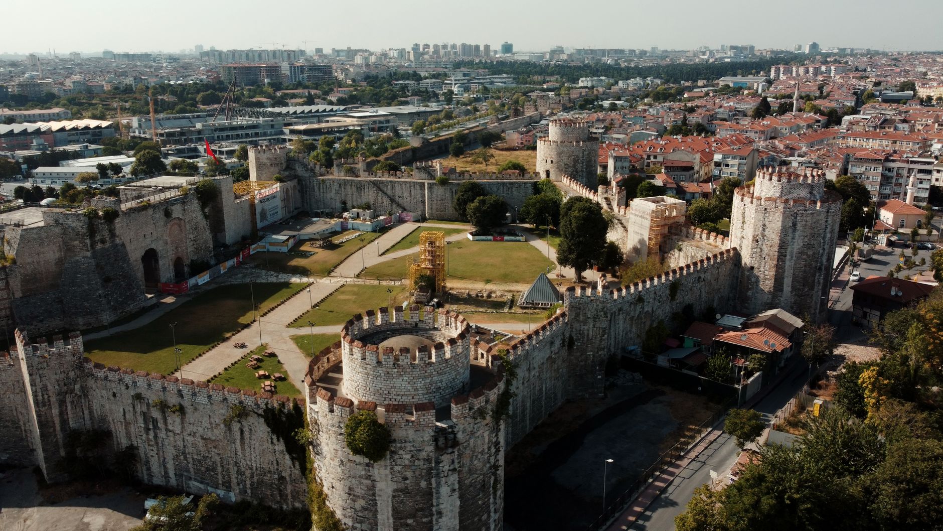 The Walls of Constantinople, recaptured by Nicaean forces to restore the Byzantine Empire