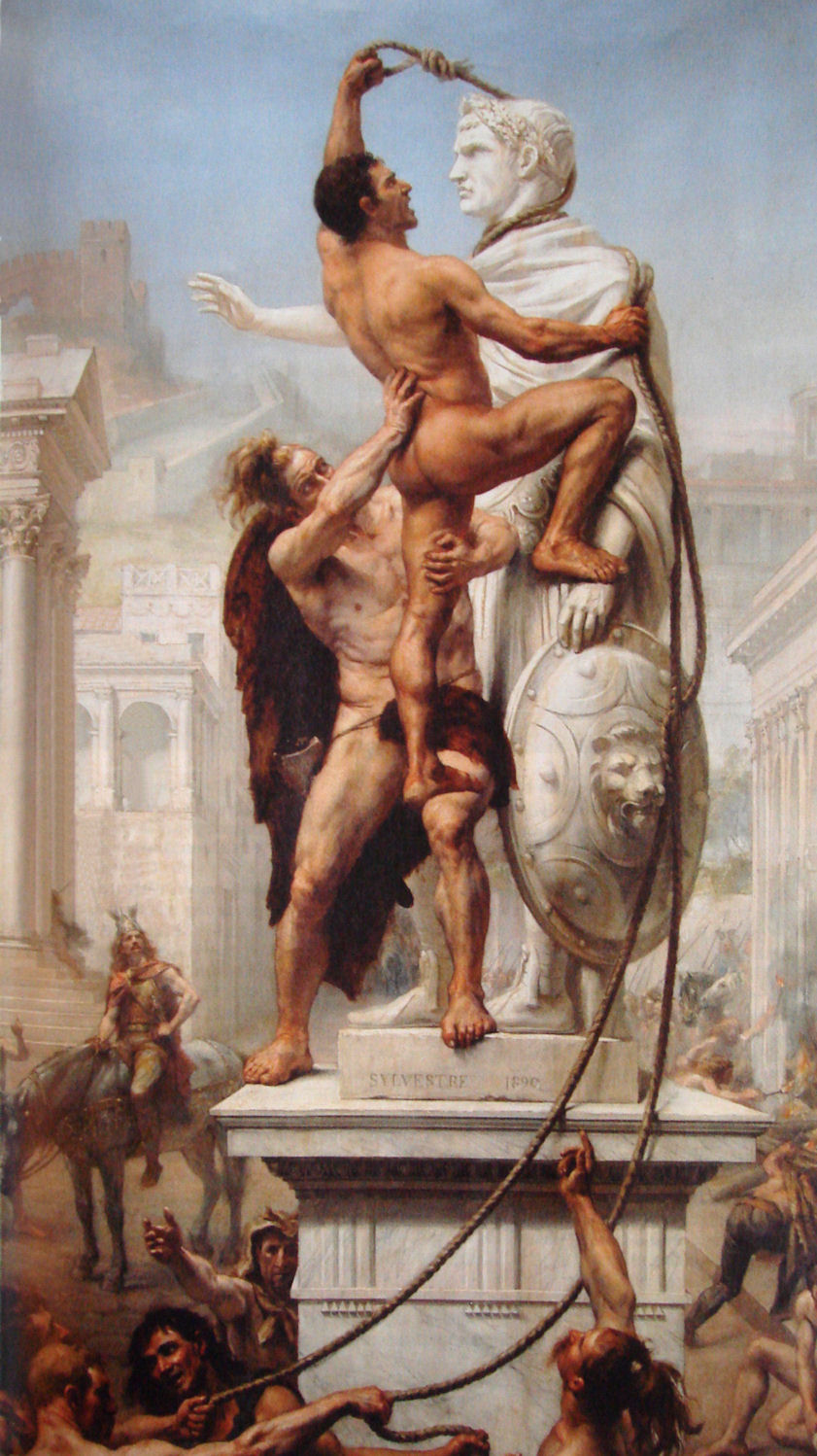 Visigoths desecrate Roman monuments as the three-day sack of the Eternal City concludes