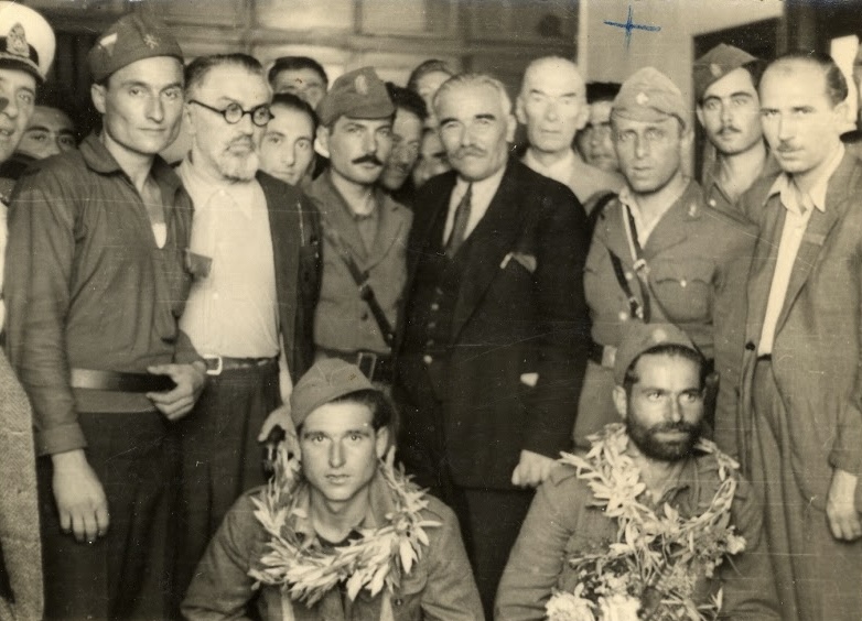 Polish resistance fighters gather before the mission to Auschwitz