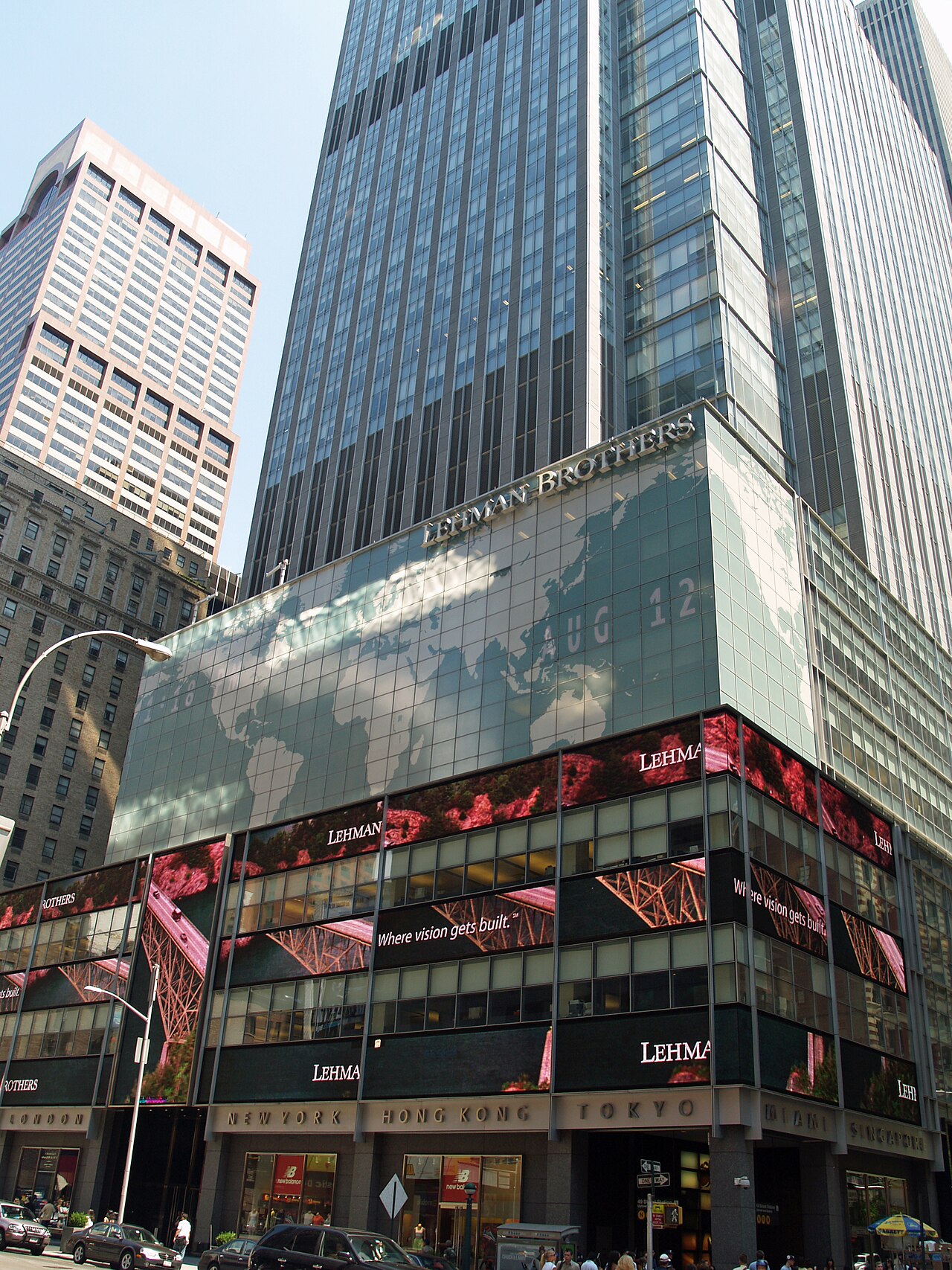 Lehman Brothers headquarters in New York, days before the investment bank's collapse