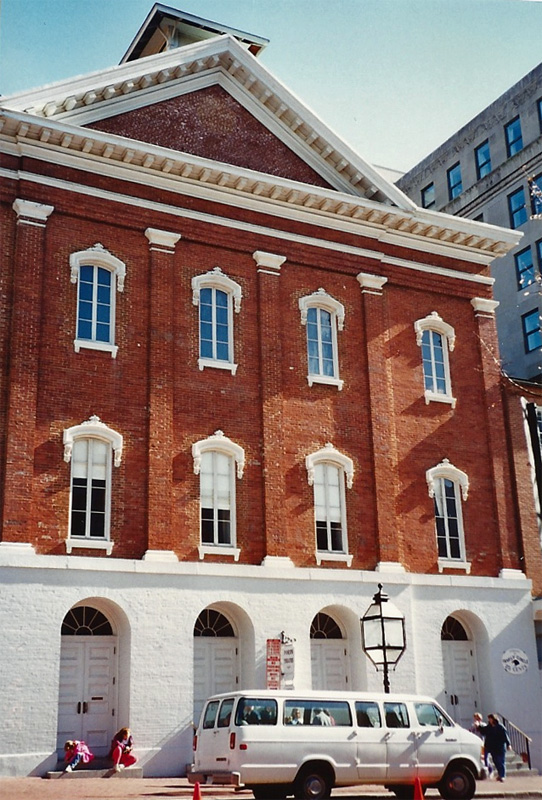 Ford's Theatre, the site of President Abraham Lincoln's assassination, shown in a modern view