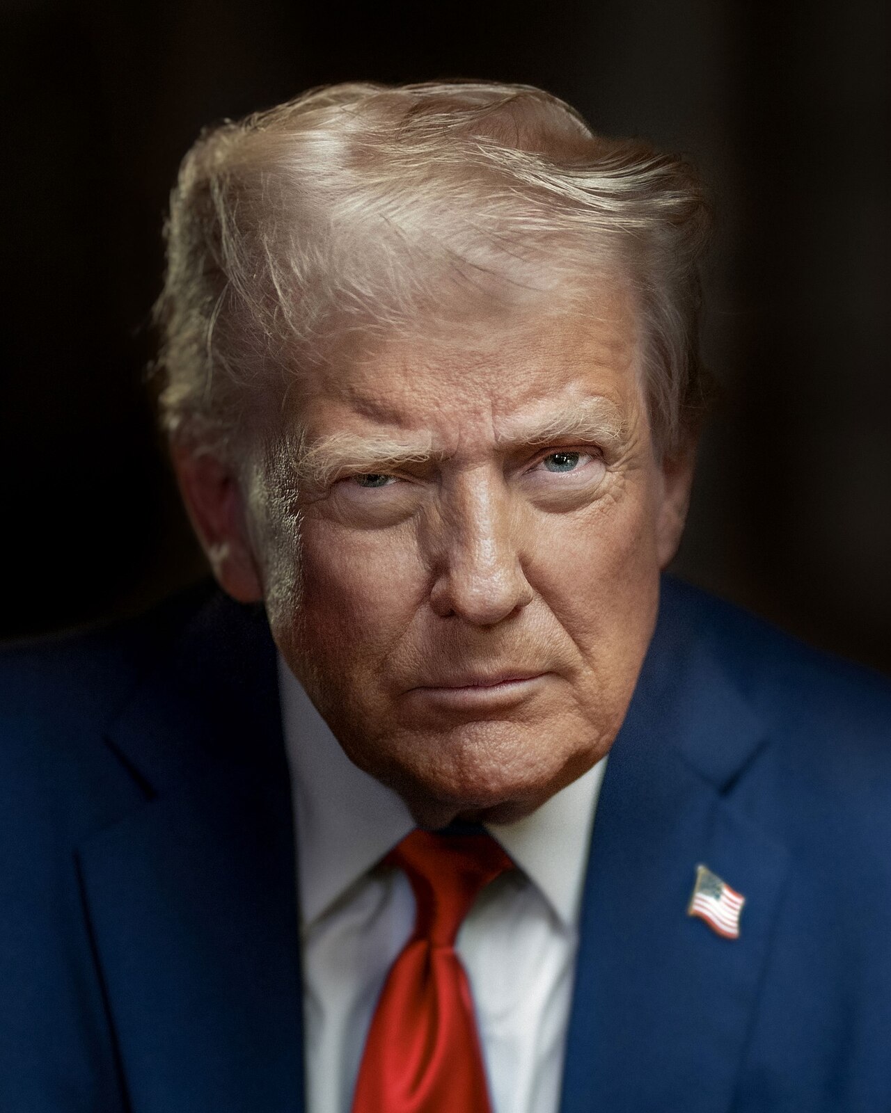 The president-elect in a formal portrait session