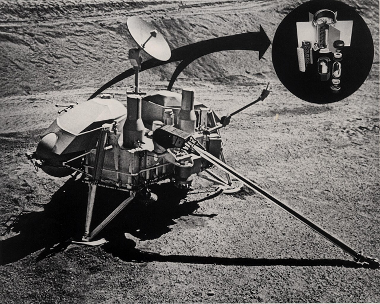 The Viking 2 lander rests on Martian soil at Utopia Planitia