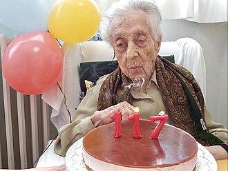 Jeanne Calment, the French supercentenarian who holds the record for the longest human lifespan