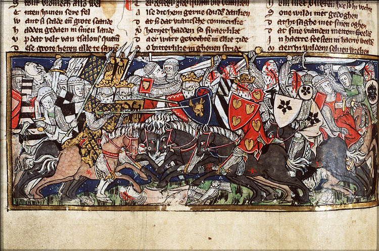 The Battle of Barnet, where Yorkist forces defeated Lancastrians and killed the Earl of Warwick
