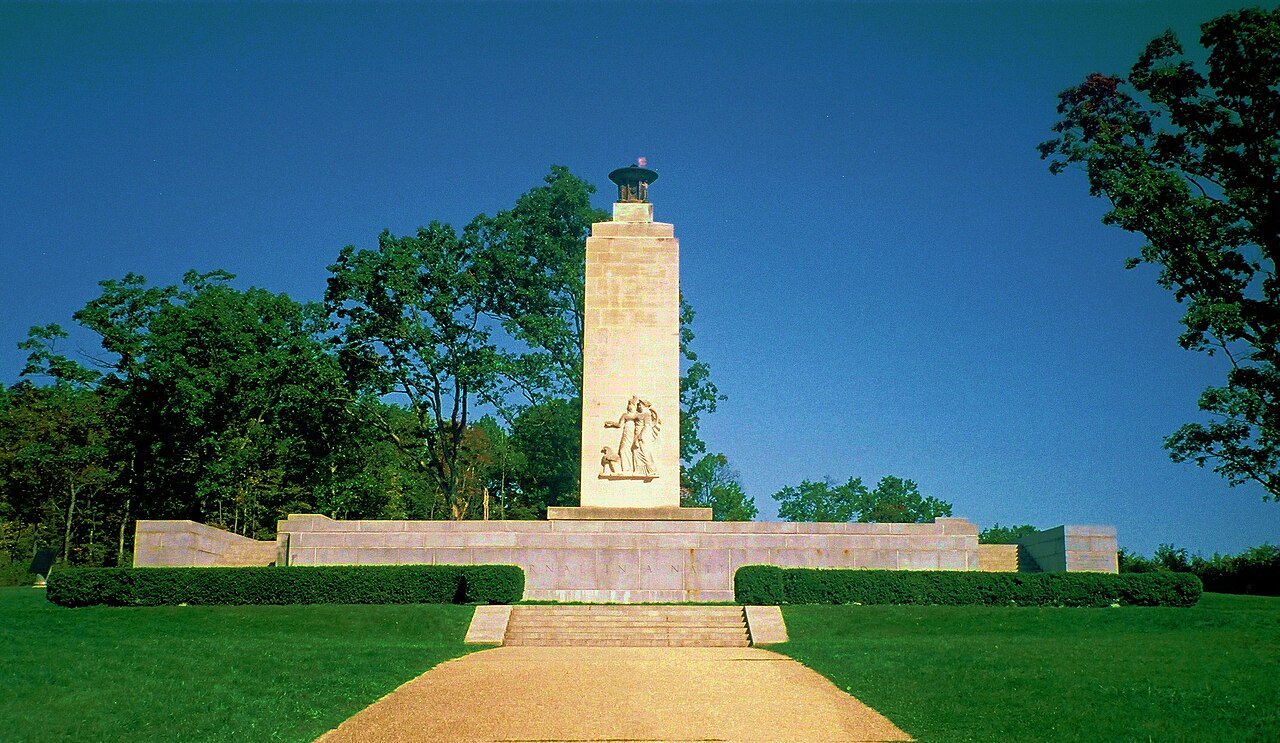 The Eternal Light Peace Memorial, dedicated by President Roosevelt at the Gettysburg battlefield