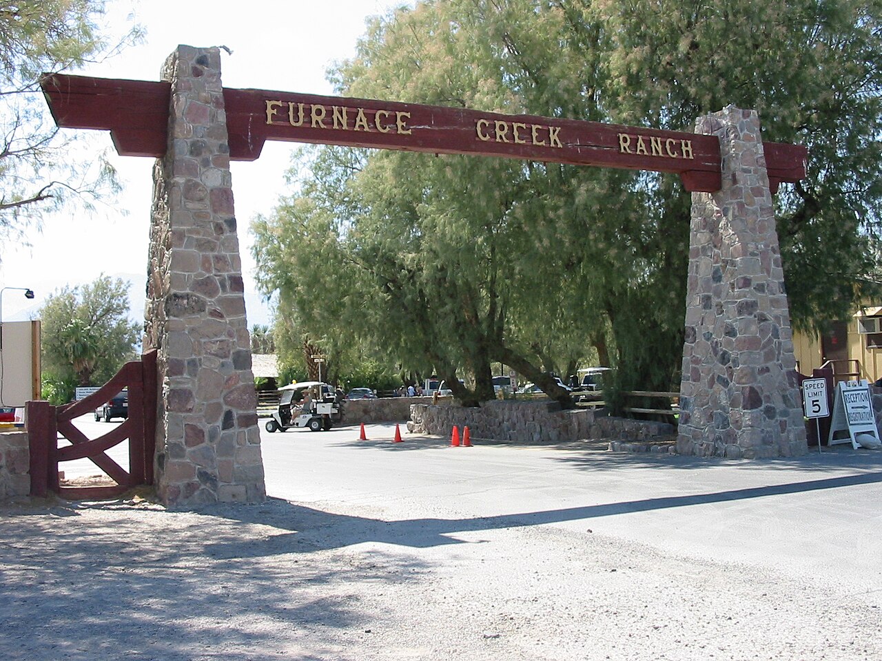 Furnace Creek, site of the world's highest recorded air temperature of 134 degrees Fahrenheit