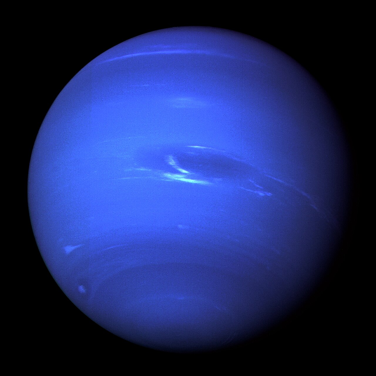 Neptune, captured by Voyager 2 during its historic 1989 flyby of the planet