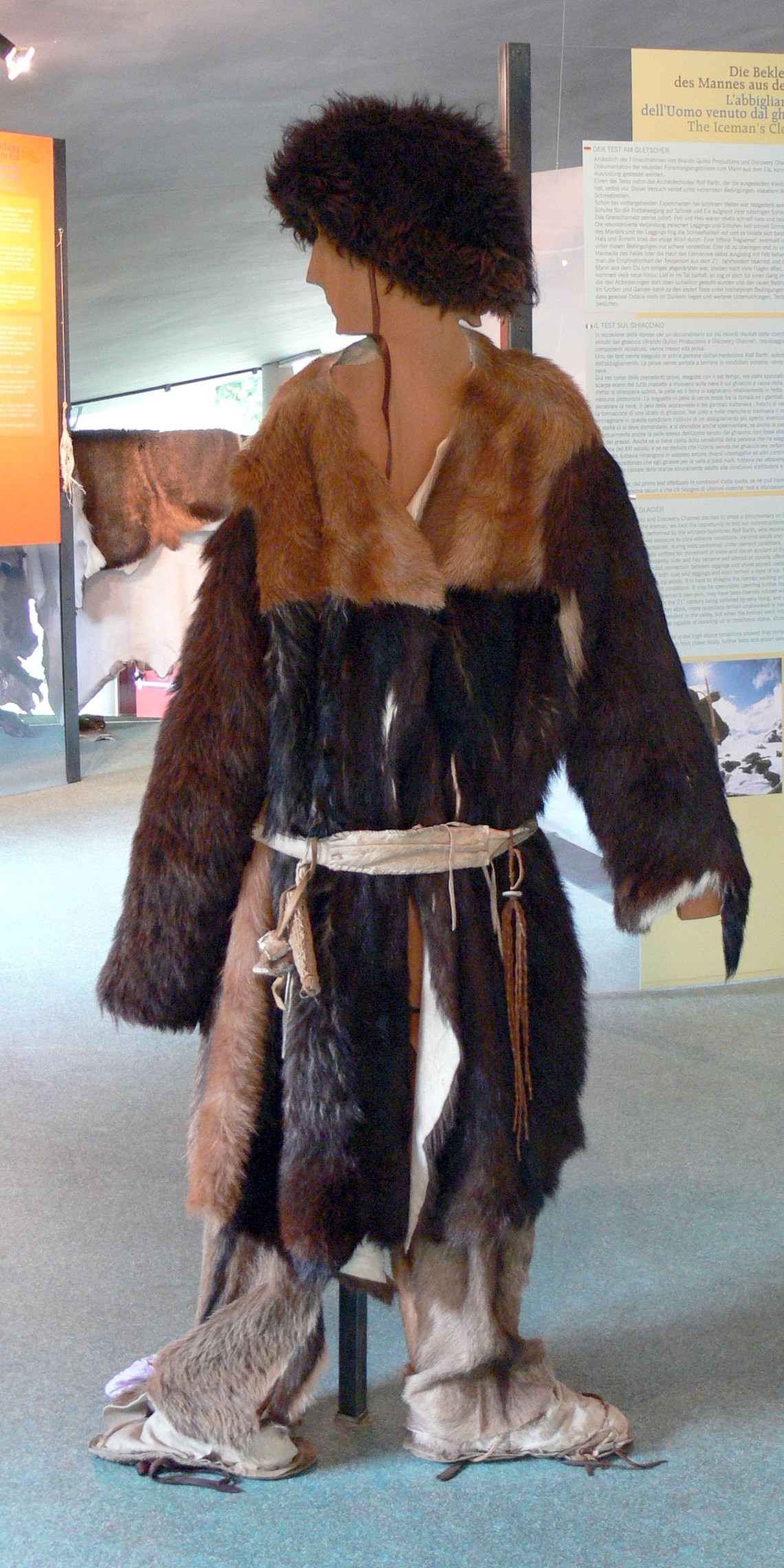 Reconstructed clothing of the 3300 BC Alpine iceman