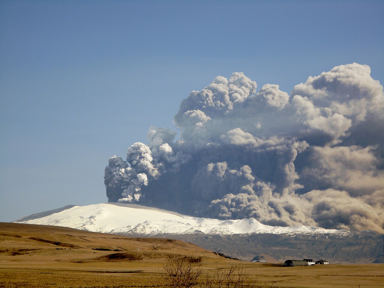 Eyjafjallajökull erupts, sending ash plumes that ground air travel across the European continent