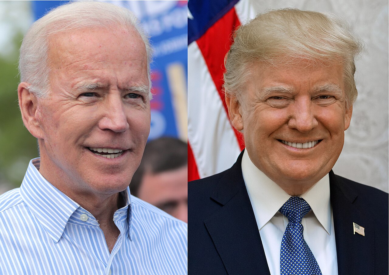 Democratic candidate Joe Biden and Republican incumbent Donald Trump