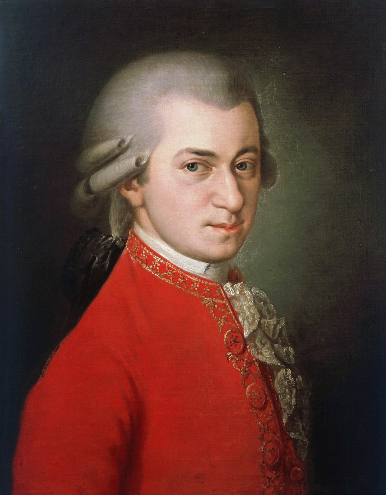 Wolfgang Amadeus Mozart, who completes his masterful Symphony No. 40 in G minor