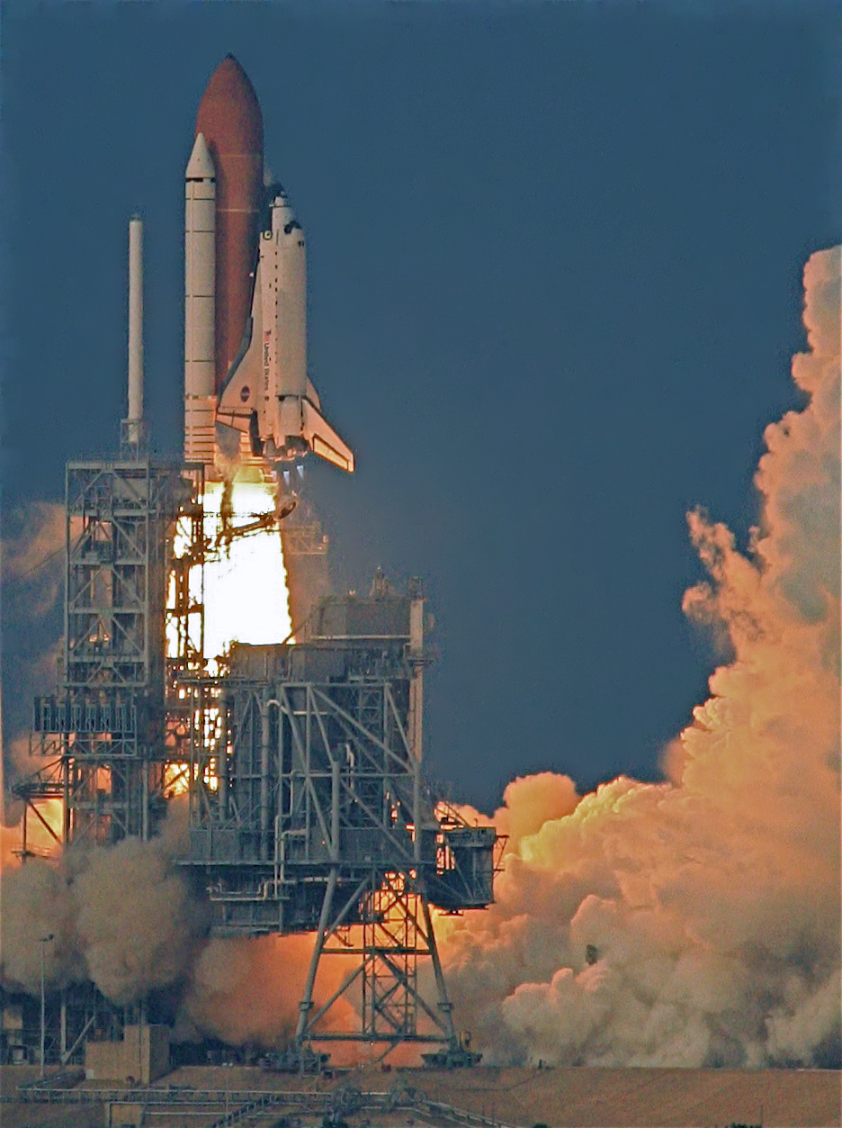 Space Shuttle Endeavour lifts off from the launch pad