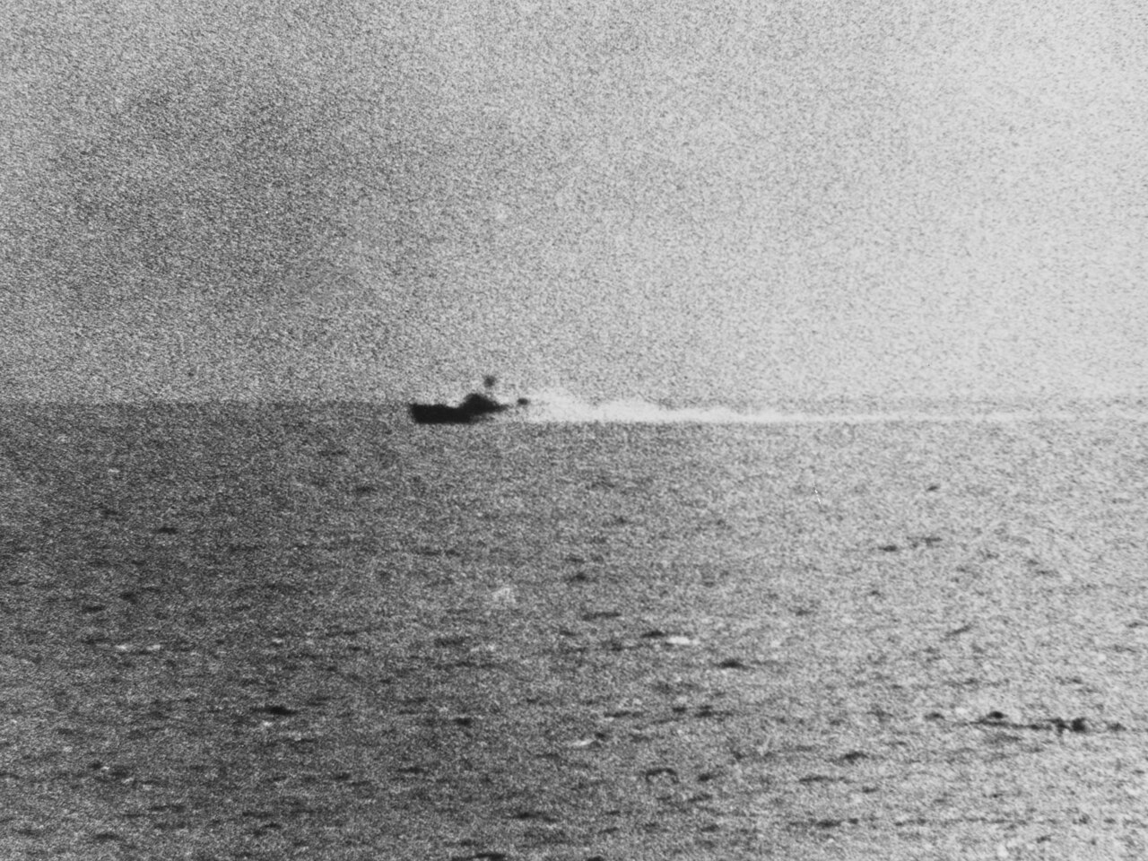 A North Vietnamese patrol boat, the subject of the disputed Gulf of Tonkin incident