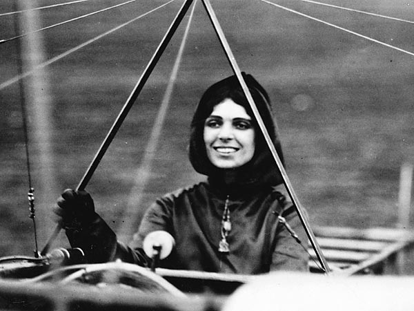 Harriet Quimby, the first woman to earn a U.S. pilot's license
