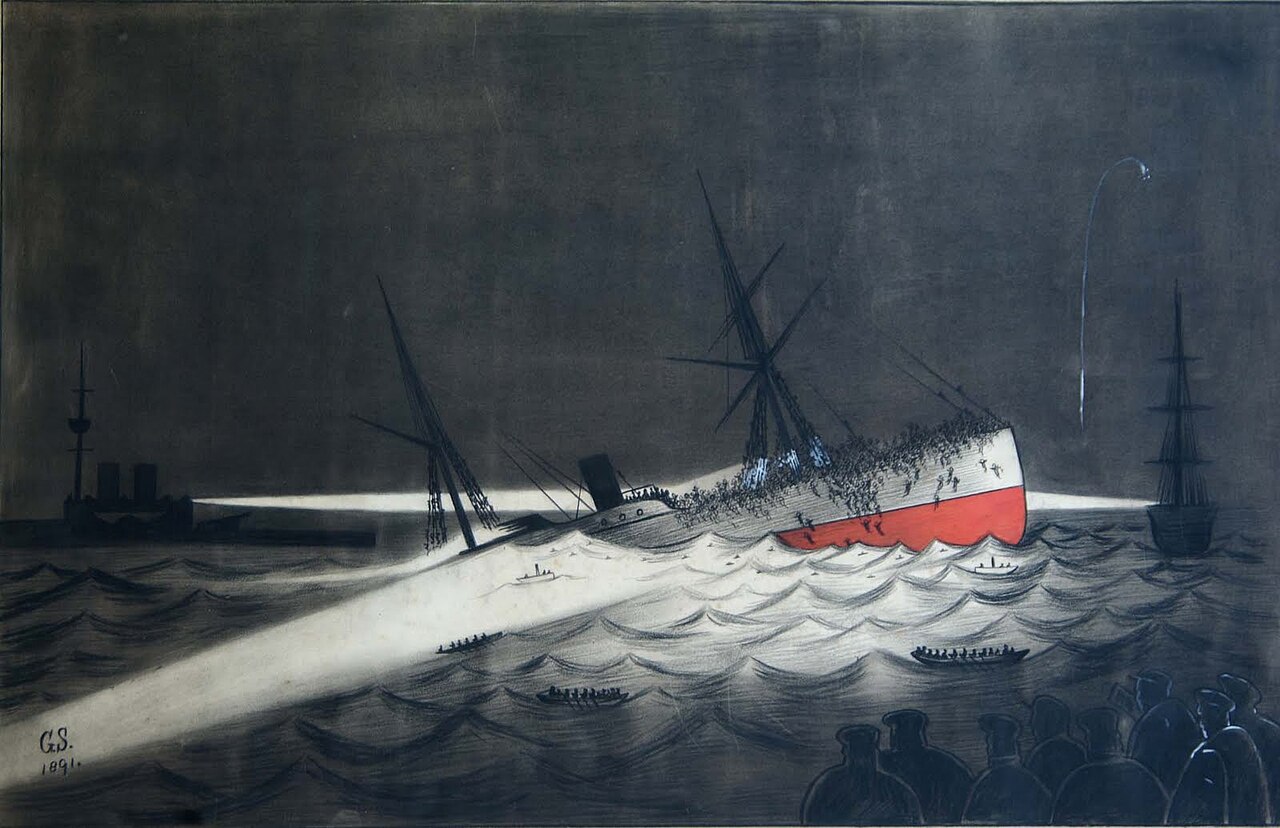 SS Utopia Sinks in Gibraltar Bay — 562 Dead