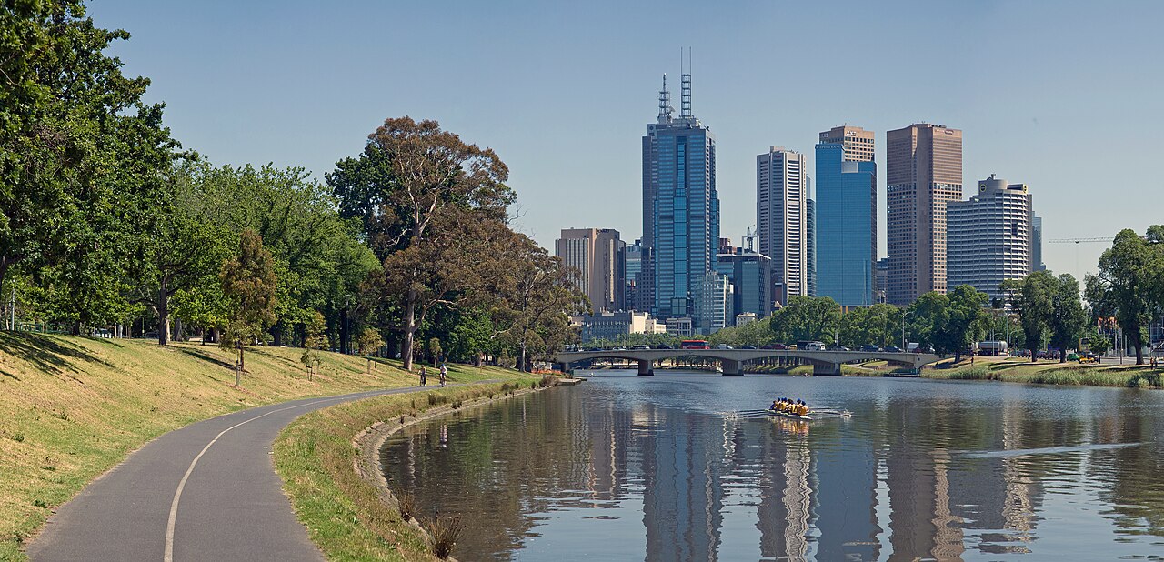 The Yarra River, where European settlers established the site of modern-day Melbourne