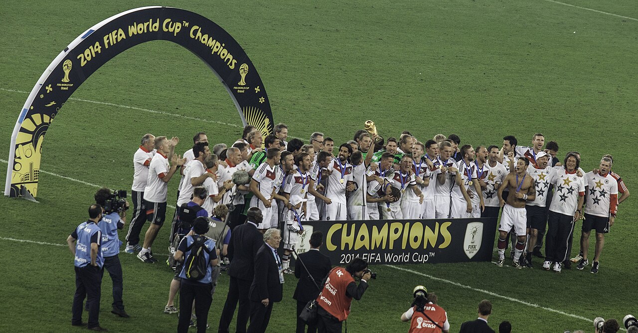 Germany celebrates their 2014 FIFA World Cup victory after defeating Argentina in the final