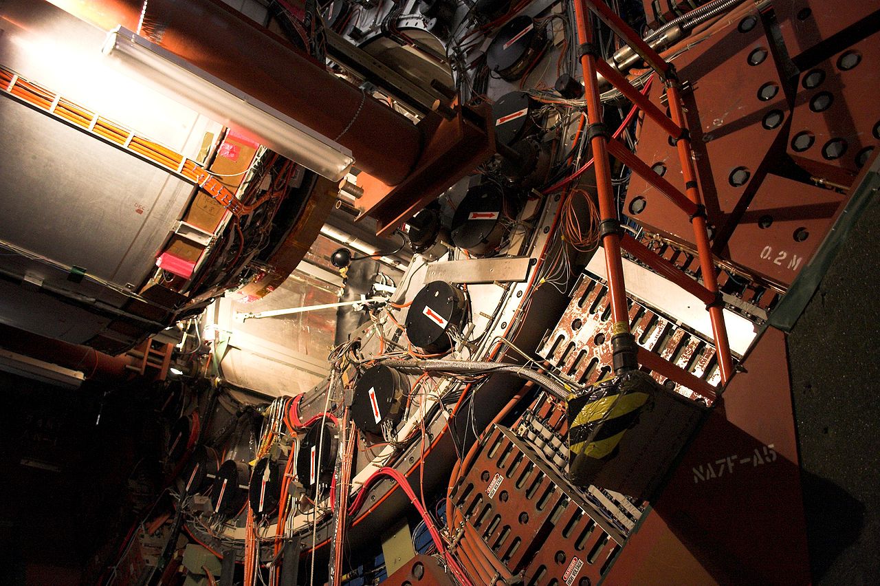 Interior of the linear accelerator tunnel where the proton scattering experiments were conducted