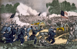 Confederate forces launch an unsuccessful assault against Union lines at the Battle of Atlanta