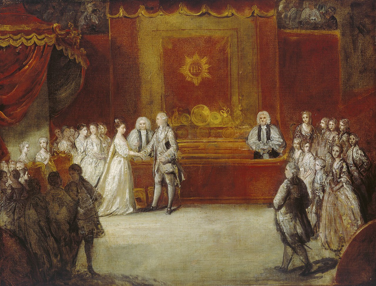 The King and Queen exchange vows at the coronation ceremony