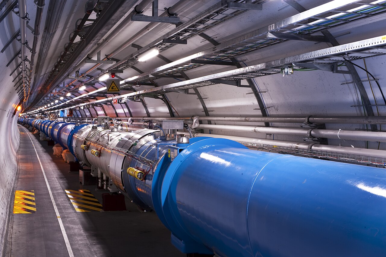 The Large Hadron Collider tunnel at CERN, September 2008