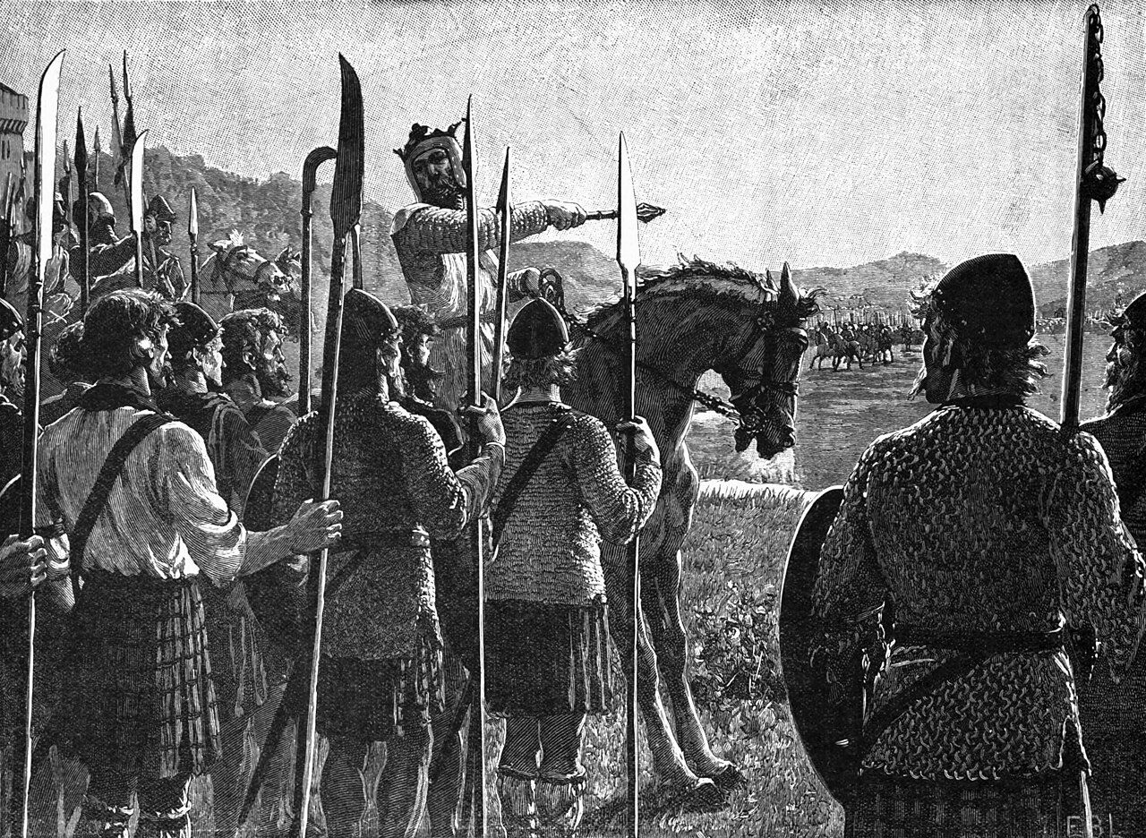 King Edward I leads English forces to victory over William Wallace at Falkirk